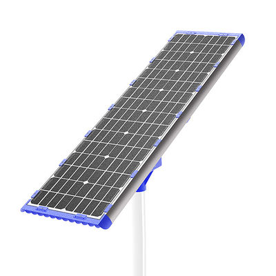 ไฟถนน LED พลังงานแสงอาทิตย์แบบออลอินวัน 80W Motion Sensor Time Control